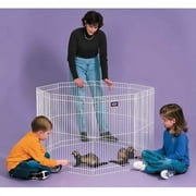 MidWest Homes for Pets Small Animal Metal Exercise Pen, Silver