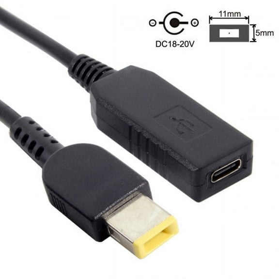 Chenyang CY USB 3.1 Type C USB-C to Rectangle 11.0*4.5mm Power Plug PD Emulator Trigger Charge Cable for ThinkPad X1 Carbon Cable