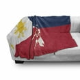 thumbnail image 3 of Phillipine Soft Flannel Fleece Throw Blanket, Map and Flag of Philippines Country Culture and Geography Theme Illustration, Cozy Plush for Indoor and Outdoor Use, 50" x 70", Multicolor, by Ambesonne, 3 of 6