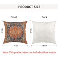 thumbnail image 2 of Pack of 2 Persian Pillow Covers 18x18 Inch, Vintage Turkish Carpet Boho Decorative Throw Pillow Covers for Home Decor Living Room Bed Couch, Blue Orange Pillowcase Set of 2, 2 of 6