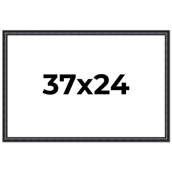 37x24 Frame Black Real Wood Picture Frame Width 1.25 inches | Interior Frame Depth 0.5 inches |