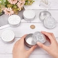 thumbnail image 3 of 15 Pack 2 oz Aluminium Tins with Hollow Lid 5 Style Refillable Screw Lid Round Jars Sample for Cosmetic Aromatherapy Air Freshener Candles Travel Storage Beads Colorful, 3 of 6