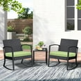 thumbnail image 2 of BPS 25x25 Inch Outdoor Chair Cushion Set of 2, Water Resistant Patio Furniture Cushions with Adjustable Straps & Removable Cover for Patio, Deck, or Garden, Green, 2 of 9