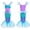 A, variant on Girls Mermaid Costume Dress Halloween Birthday Princess Outfits Dress-up,2-3T