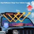 thumbnail image 5 of Binienty Foldable Car Sun Shade Windshield Compatible with Jeep Gladiator JT 2020-2025 Tropical Palm Tree Sun Shade For Car Window Block Heat and UV Rays Keep Car Cool While Parked, 5 of 7