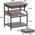 thumbnail image 6 of POAO Extra Large Printer Stand with Drawer, 5-Adjustable Heights 3 Tier Table with Wheels, Rolling Printer Cart with Storage,Home Office Use, 6 of 8