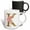 Multicolor, variant on 3drose, Elegant Image and Gold Boho Flower Monogram Initial K, 11oz Two-tone Red Mug
