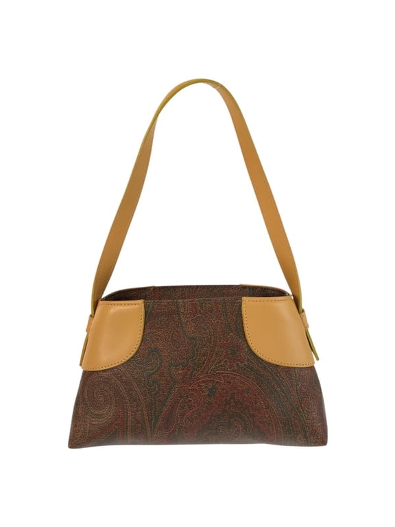 Pre-Owned ETRO Paisley Pattern Brown Handbag Shoulder Bag for Women