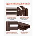 thumbnail image 5 of VEVOR Wooden Privacy Fence, 48 x 37 inch Air Conditioner Fence, 3 Panel Solid Outdoor Wood Privacy Screen with Metal Stakes, Steel Frame, Trash Can Hider Fences Suitable for Garden, Pool, 5 of 9