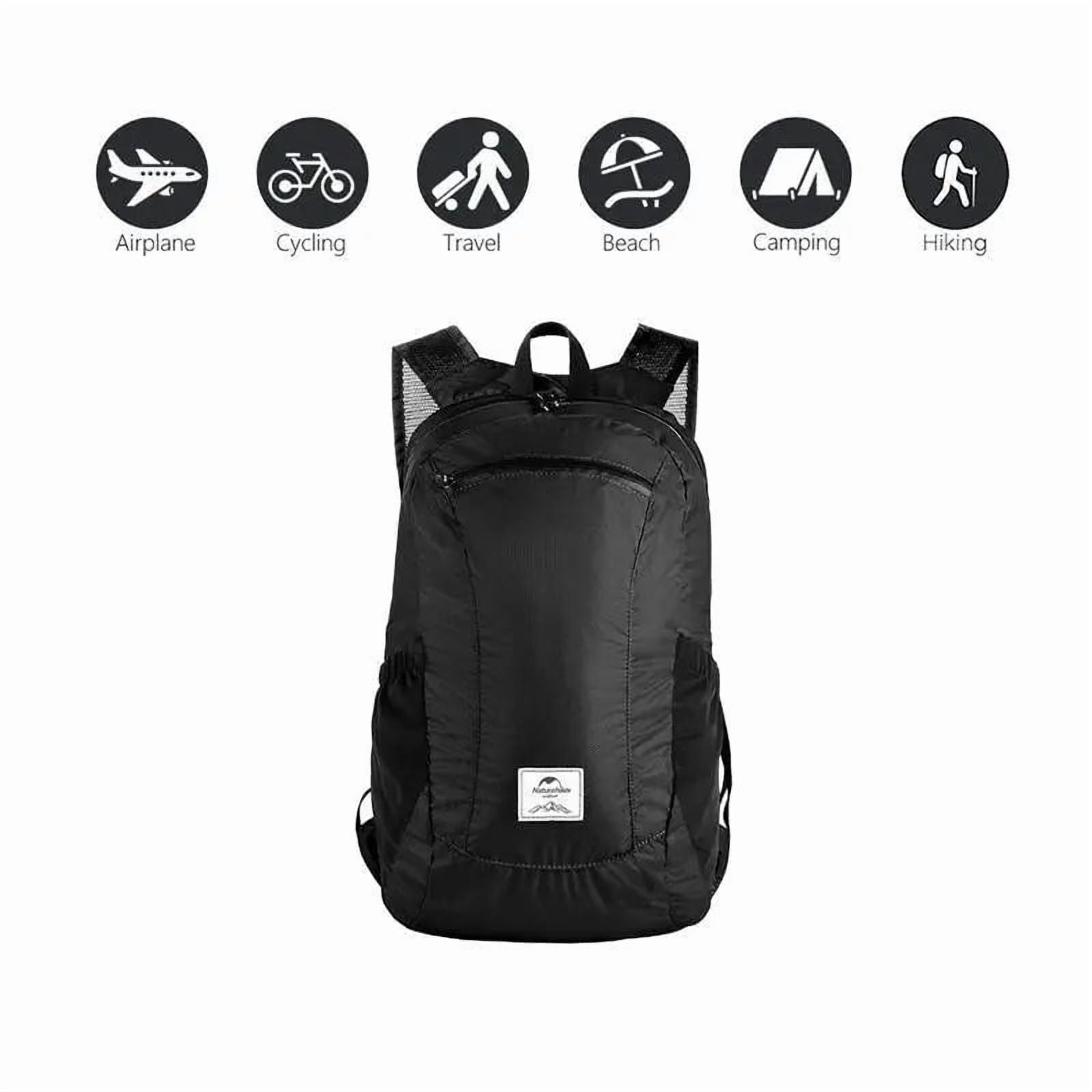Naturehike 18L Lightweight Waterproof Packable Backpack – 30D Nylon, YKK Zippers, Foldable Hiking Daypack for Travel & Camping