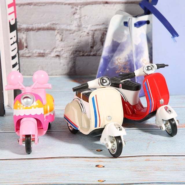 Moto Hautement Simulation, Jouet Véhicules à Rétrofriction pour Enfants, Jouet Moto Durable, Modèle de Moto en Alliage 3 Pcs pour Femmes, Jouet Moteur pour la Maison