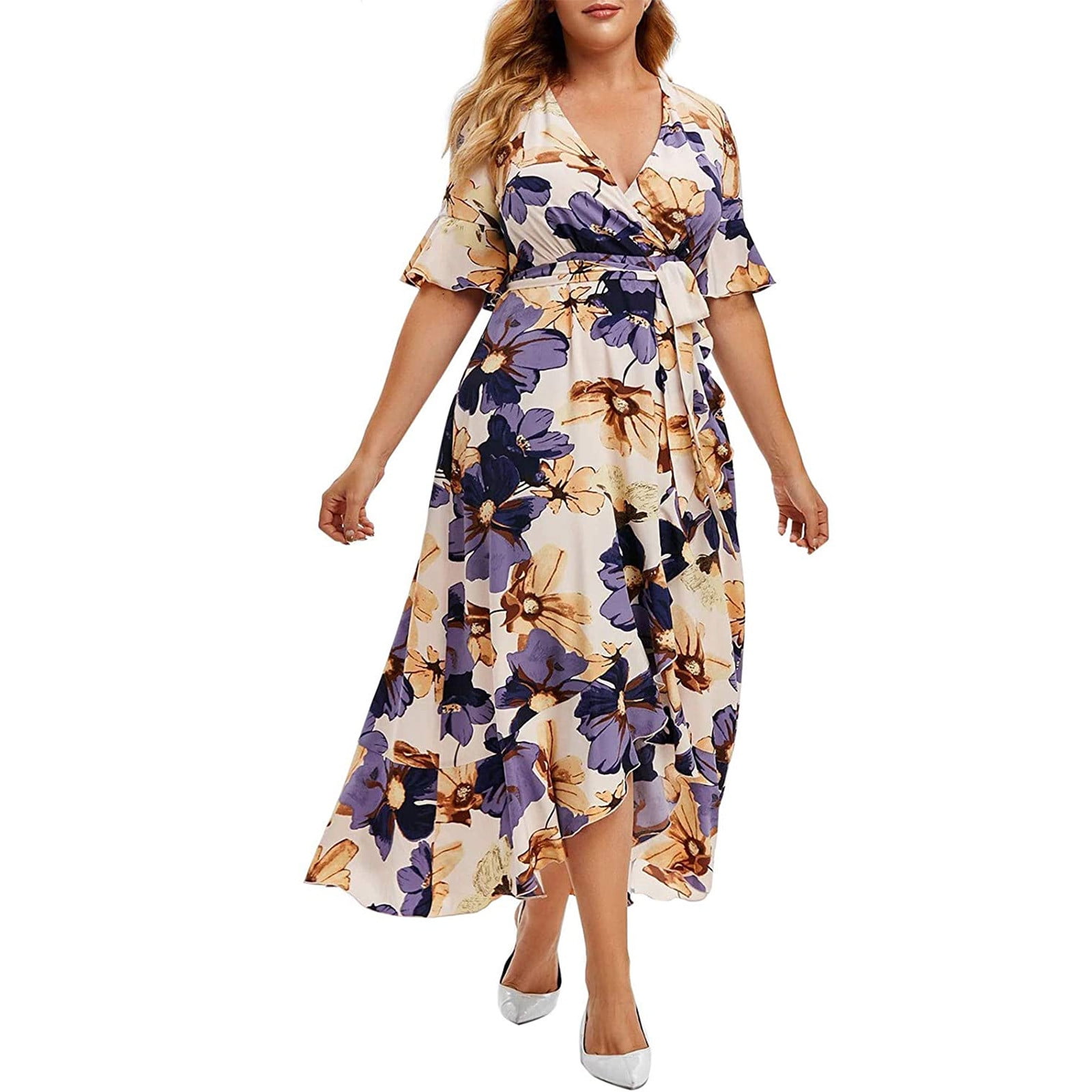 Frostluinai Summer Dresses For Women 2022 Spring Savings Plus Size ...