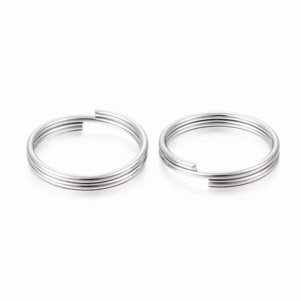 5000pc Tarnish Resistant 304 Stainless Steel Split Rings Double Loops Jump Rings Stainless Steel Color 12x1.5mm about 10.5mm inner diameter