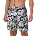 thumbnail image 2 of Balery Tropical Leaves Mens Swim Trunks Swim Shorts for Men Quick Dry Inseam Beach Shorts with Compression Liner Pocket-X-Large, 2 of 9