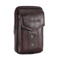 thumbnail image 3 of fankhu Multi-function Men PU Waist Bags Phone Wallet Belt Bum Pouch (Coffee 2), 3 of 7