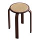 thumbnail image 2 of Taburete de ratán apilable, taburete ligero, redondo, tejido a mano, taburete de madera para sala de estar, , restaurante, decoración del, 2 of 9