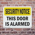 thumbnail image 4 of (2 Pack) This Door Is Alarmed OSHA Security Notice Sign 14 Inch X 10 Inch Plastic Sign, Weather Resistant, UV Protected for Workplace, Business, and Construction Site, Made in the USA, 4 of 8