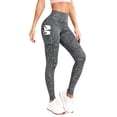 thumbnail image 2 of Garbnen Womens Leggins High Waisted Tights Yoga Pants Women Tummy Control Sports Summer Workout Pants Women with Pocket, 2 of 7