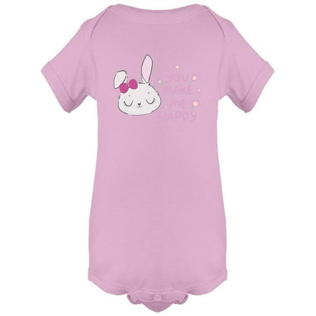 

You Make Me Happy Bunny Bodysuit Infant -Image by Shutterstock Newborn