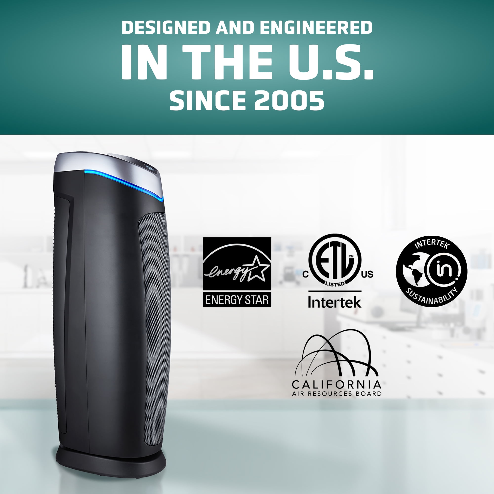 GermGuardian Air Purifier with HEPA Pet Pure Filter, UV-C, Removes Pet Dander, 915 Sq. ft, AC5250PT