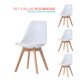 thumbnail image 1 of Set 4 Sillas acojinadas blanco M Elly Decor E-SACWH, 1 of 8