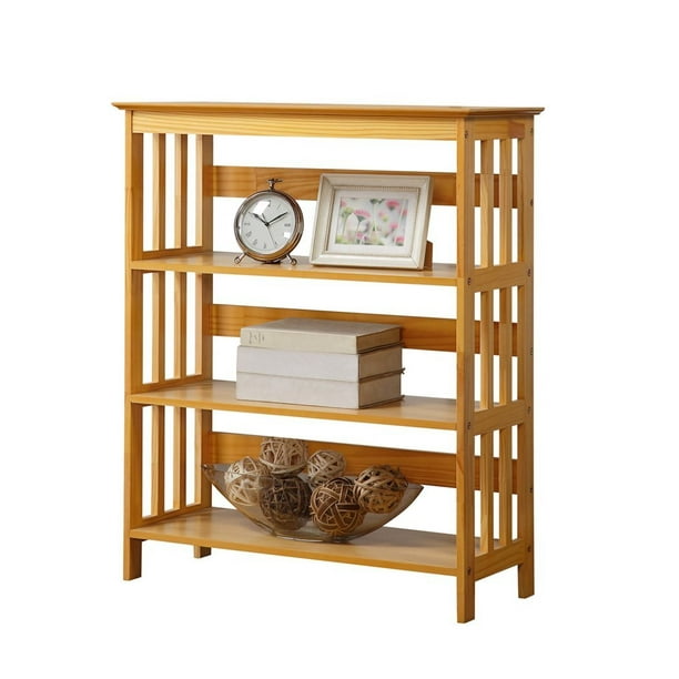 Legacy Decor 3 Tier Wooden Bookshelf / Bookcase Oak Finish - Walmart.com