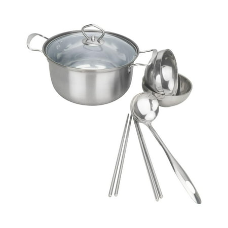 

Soup Stockpot Professional Cooking Pot with Glass Lid for Restaurant Camping