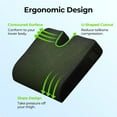 thumbnail image 3 of Wheelchair Seat Cushions (18"x16"x3") for Sciatica, Back, Coccyx, Pressure Sore and Ulcer Pain Relief, Memory Foam Pressure Relief Cushion with Removable, Breathable & Waterproof Fabric, 3 of 8
