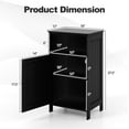 thumbnail image 2 of YANG2 Bathroom Floor Storage Cabinet - Side Cabinet with Open Compartment, 3-Position Adjustable Shelf, Elevated Base, Freestanding Storage Organizer for Hallway, Living Room, Bathroom Black, 2 of 10