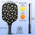 thumbnail image 4 of Pickleball Paddles Set,Pioneer Flower Floral Print Pattern Fiberglass Surface Pickleball Racket Set with 2 Indoor Outdoor Pickleball Balls and Pickleball Bag,Pickle-ball Equipment, 4 of 6