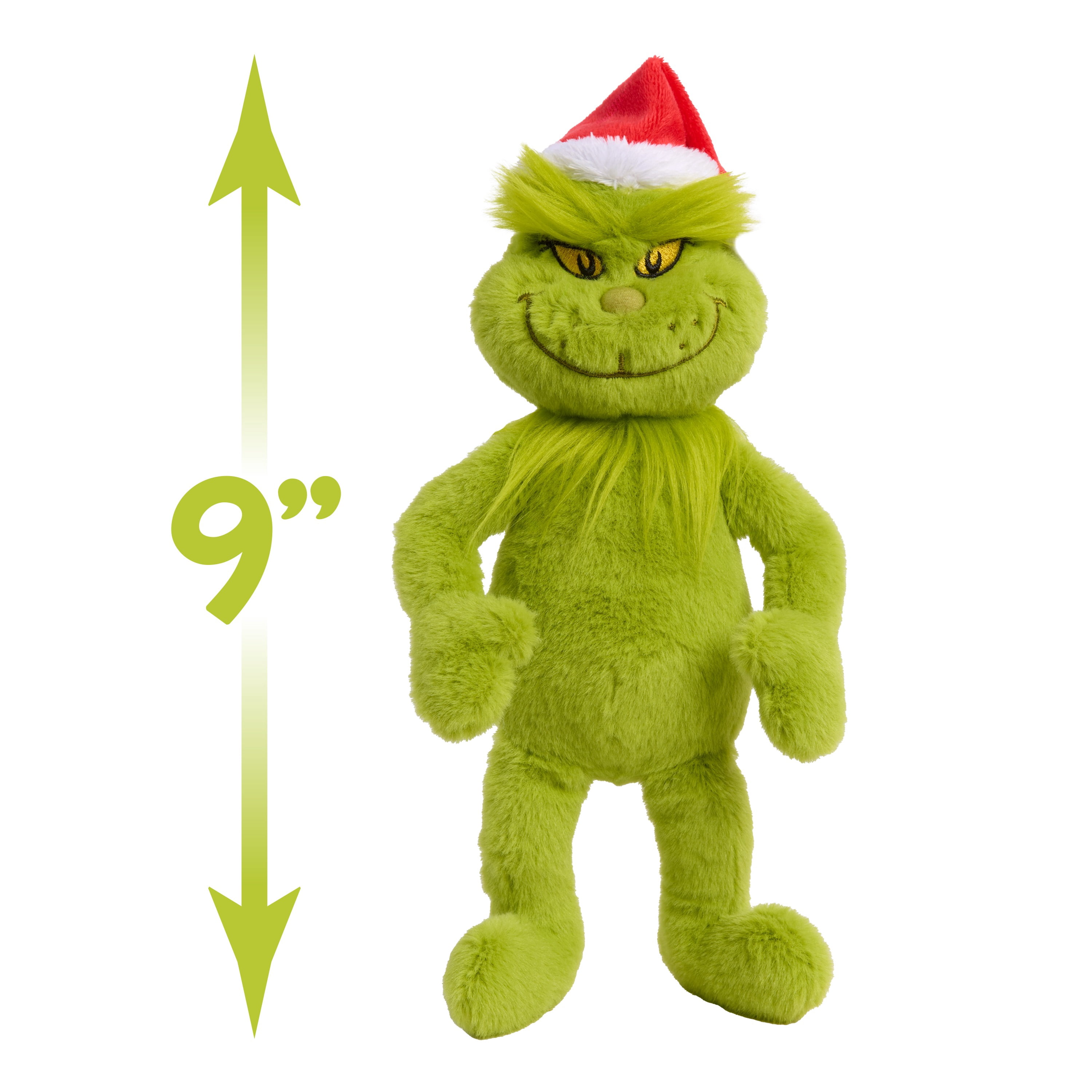 Dr. Seuss Grinch Plush Collector Set, Assortment of 3 Collector Set, 9 Inch Tall, for Ages 2 and Up