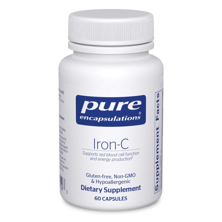 Pure Encapsulations Iron-C, 15 mg with Vitamin C, 60 Capsules photo 1
