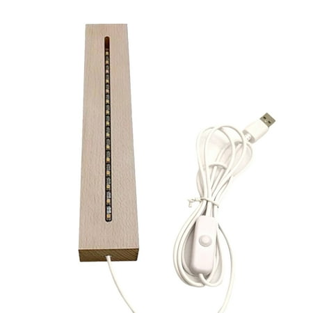 

LED Lights Display Base Pedestal Crystal Wooden Lighted Base Stand Night LED Light Lamp Base for 3D Crystal Decoration