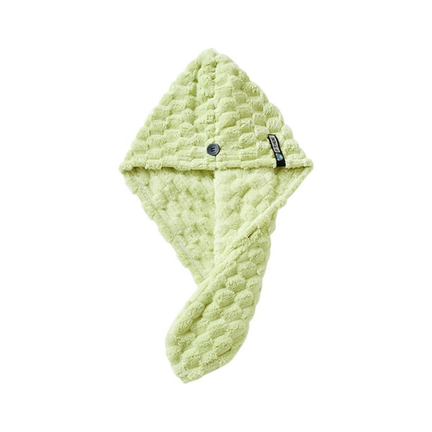 Fiudx Gorro de Terciopelo para Secar El Cabello, Toalla de Forro Polar Coral de Secado Rápido, Cierre con Una Mano, Gorro Ultrasuave para Un Secado Rápido, Apto para Cabello Grueso y Rizado, para Muj