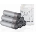 thumbnail image 1 of 5 rolls 50x55 cm 75 piece waste bags, drawstring waste bags large strong odorless universal waste bags, 1 of 4