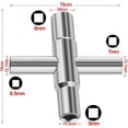 thumbnail image 6 of 4 In 1 Universal Faucet Wrench for Bathroom Cabinets Bleeding 6.5 mm 7 mm 8 mm 9 mm Square Key Socket Spanner for General Repairing, Pipeline, Bicycle, 6 of 6