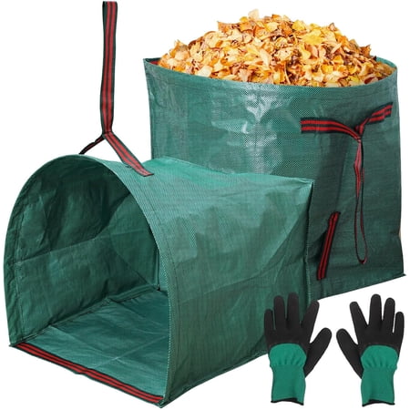 53 Gallon Garden s for Debris,2-Pack Yard Waste s,Lar Dustpan-Type Lawn s with Gardening Gloves,Leaf s for Yard Debris,Grass Clippings,Collapsible Trash Can for Parties,Laundry,Camping
