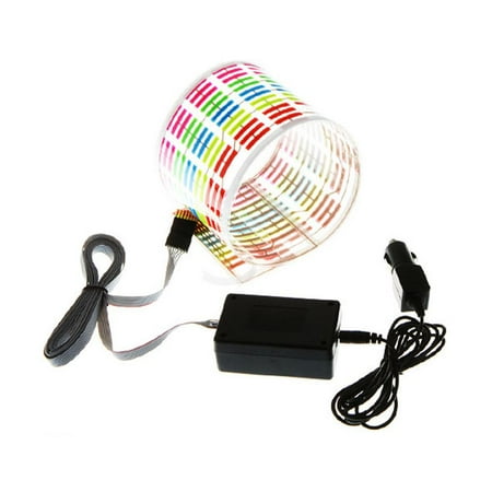 KRONDO Car Rear Window Sticker LED Sound Activated Equalizer Lamp Car With Neon Music Q6O4 Box Auto EL Accessorie Light Rhythm