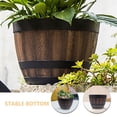 thumbnail image 3 of BESTYASH 2Ud Contenedores Barril Plástico Marrón Para Plantas Exterior Y Jardín, 3 of 8