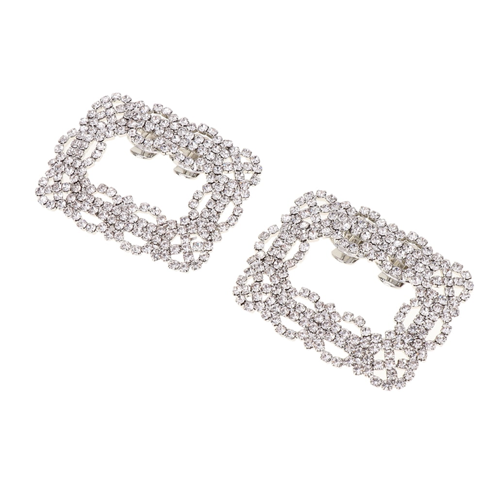 Rhinestone Crystal Diamond Square Shoe Buckle – accessories4shoes