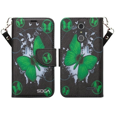 ZTE Blade Spark Case, ZTE Grand X4 Wallet Case, SOGA [Pocketbook Series] PU Leather Magnetic Flip Design Wallet Case for ZTE Grand X 4 -