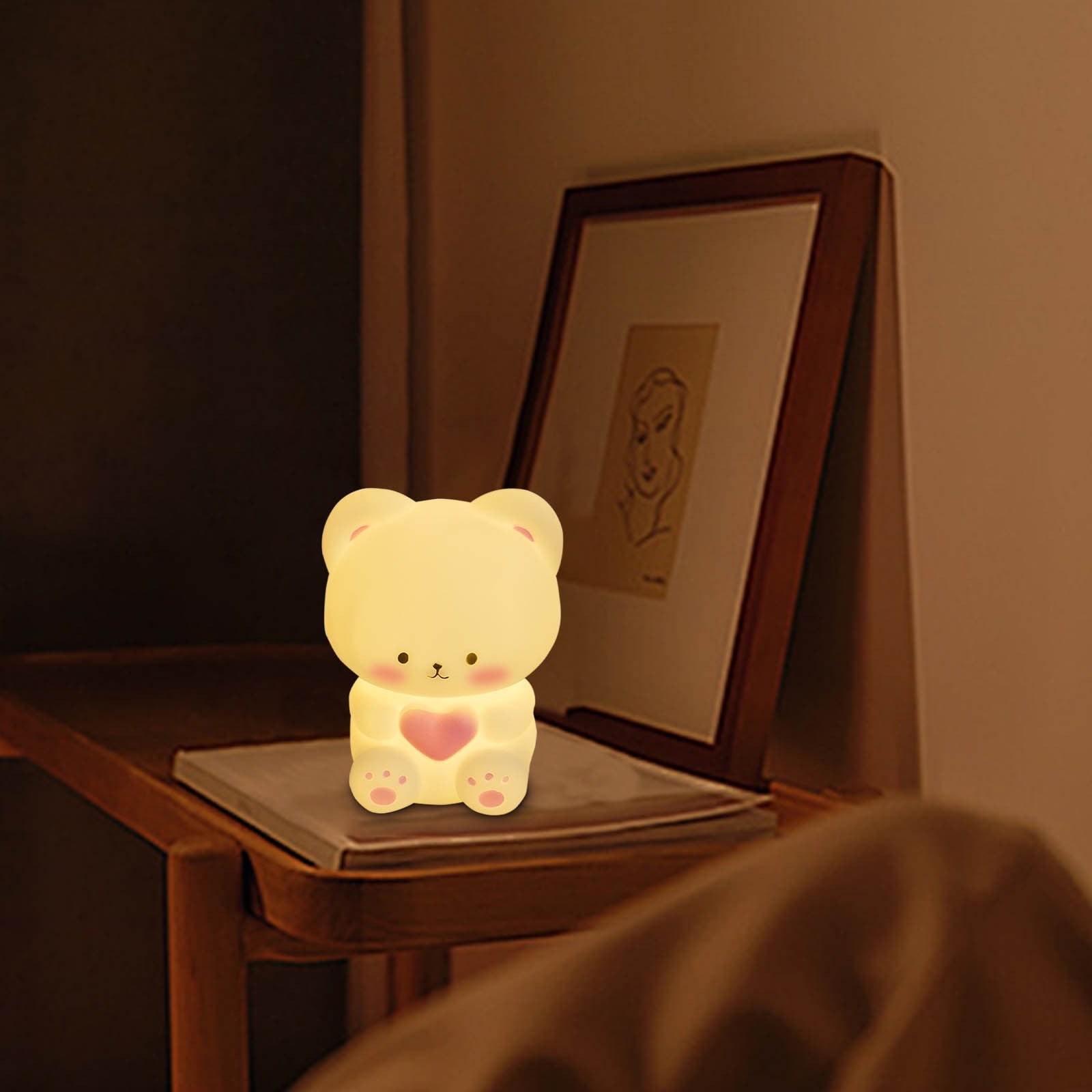 Stijggn Night Light for K*ids Christmas Decor Cute Night Light Touch Night Light for K*ids G-irls Bo-ys