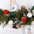 thumbnail image 4 of PakyozjVelvet Christmas Balls Ornaments for Tree - 15pcs Shatterproof Christmas Ornaments for Xmas Trees Decorations - Multicolor Red Green Brown Beige, 80mm 3.15inch, 4 of 6