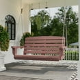 thumbnail image 3 of Wildridge Classic Porch Swing, Cherrywood - Outdoor Weather Resistant Recycled Plastic Furniture for Patio, 3 of 4