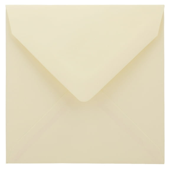 JAM Paper 5 x 5 Square V, Flap Envelopes, Ivory, 100/Pack