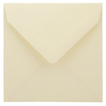 UPC: 0700112159602 | JAM 5 x 5 Square V  Flap Envelopes  Ivory  100/Pack