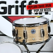 Griffin Popcorn Snare Drum - 10x6 Oak Poplar Wood Shell Firecracker Soprano Head