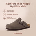 thumbnail image 3 of Cushionaire Hana Kids Clogs Slip On Potato Shoes or Boys and Girls with Adjustable Buckle & Cork Footbed & Arch Support, 3 of 23