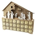 thumbnail image 3 of Sardfxul Exquisite Christmas Advent Calendar Wooden Countdown 24 Candy Boxes Jesus Decor, 3 of 9