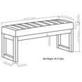 thumbnail image 5 of Trent Home 48" W Rectangle Ottoman Bench in Distressed Gray Taupe Faux Leather, 5 of 5